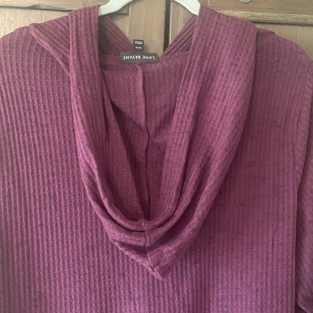 NEW✨LANE BRYANT Waffle Hoodie - Picture 8 of 9